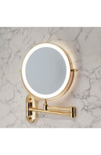Rechargeable LED Makeup Mirror with 3X to 10X Magnification | Wall-Mounted and Cordless, Saves Counter Space | For the Bathroom