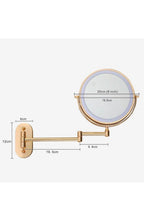 Rechargeable LED Makeup Mirror with 3X to 10X Magnification | Wall-Mounted and Cordless, Saves Counter Space | For the Bathroom