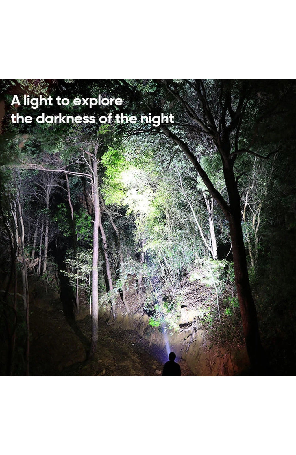 Rechargeable Tactical LED Flashlight | Aluminum Body, 3 Modes: High, Low, Strobe, Water and Dust Resistant | For Camping or Hiking