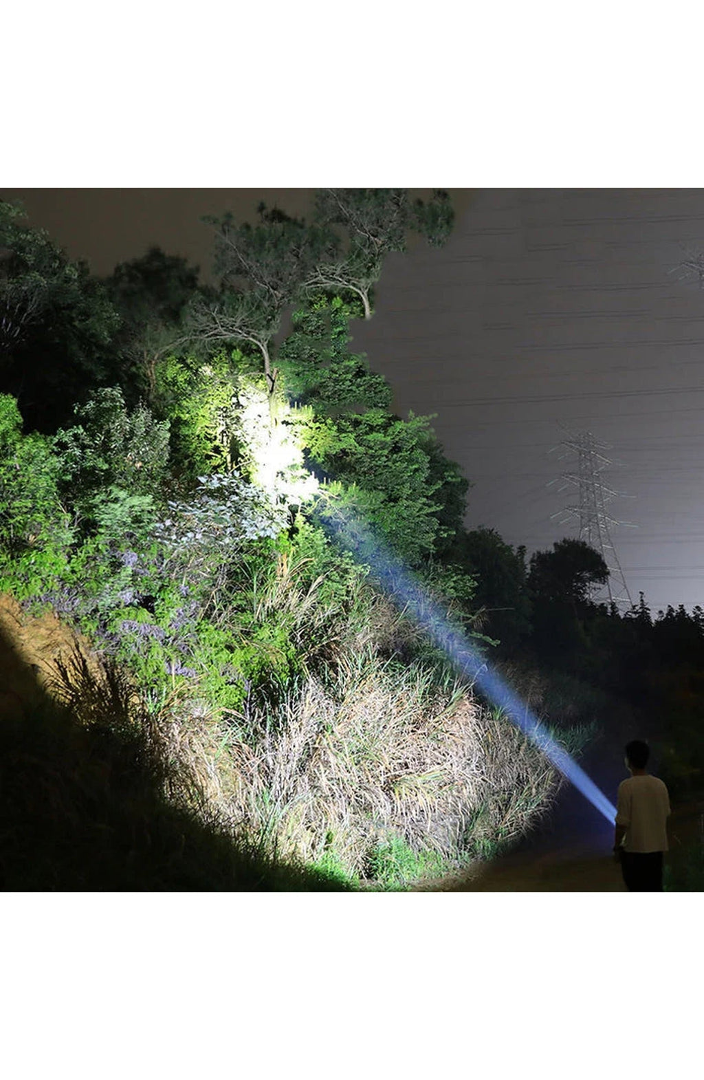 Rechargeable Tactical LED Flashlight | Aluminum Body, 3 Modes: High, Low, Strobe, Water and Dust Resistant | For Camping or Hiking