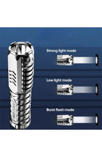 Rechargeable Tactical LED Flashlight | Aluminum Body, 3 Modes: High, Low, Strobe, Water and Dust Resistant | For Camping or Hiking