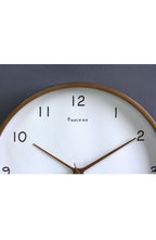Silent Solid Wood Analog Wall Clock | Quiet Non-Ticking Movement, Battery Operated | For Bedroom or Office | Cream or Brown