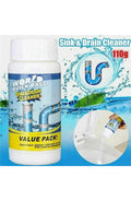 Sink and Drain Cleaner Powder | Foaming Formula Dissolves Grease, Hair, Paper and Soap Build-Up in Kitchen and Bathroom Drains