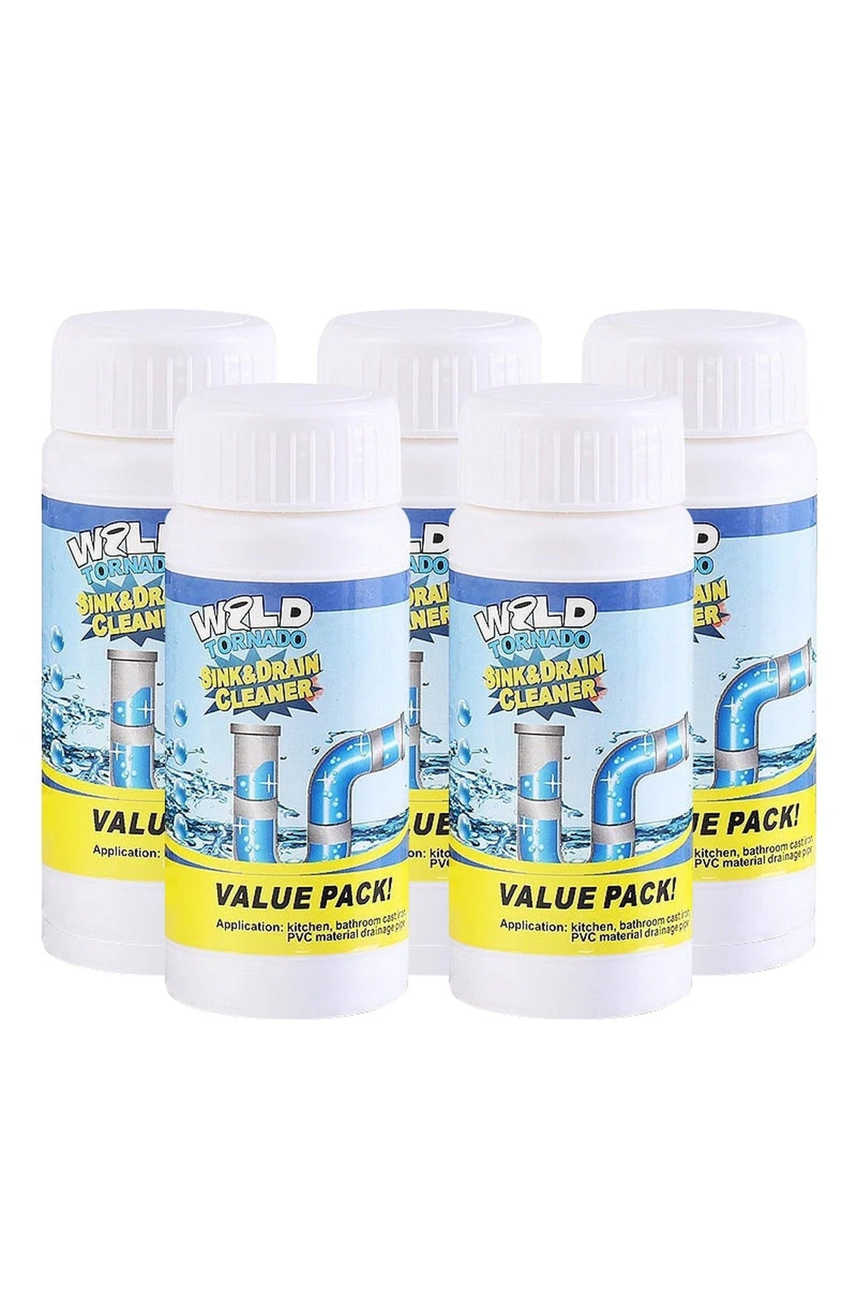 Sink and Drain Cleaner Powder | Foaming Formula Dissolves Grease, Hair, Paper and Soap Build-Up in Kitchen and Bathroom Drains
