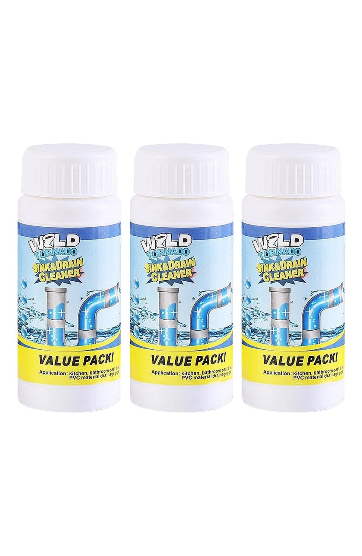Sink and Drain Cleaner Powder | Foaming Formula Dissolves Grease, Hair, Paper and Soap Build-Up in Kitchen and Bathroom Drains