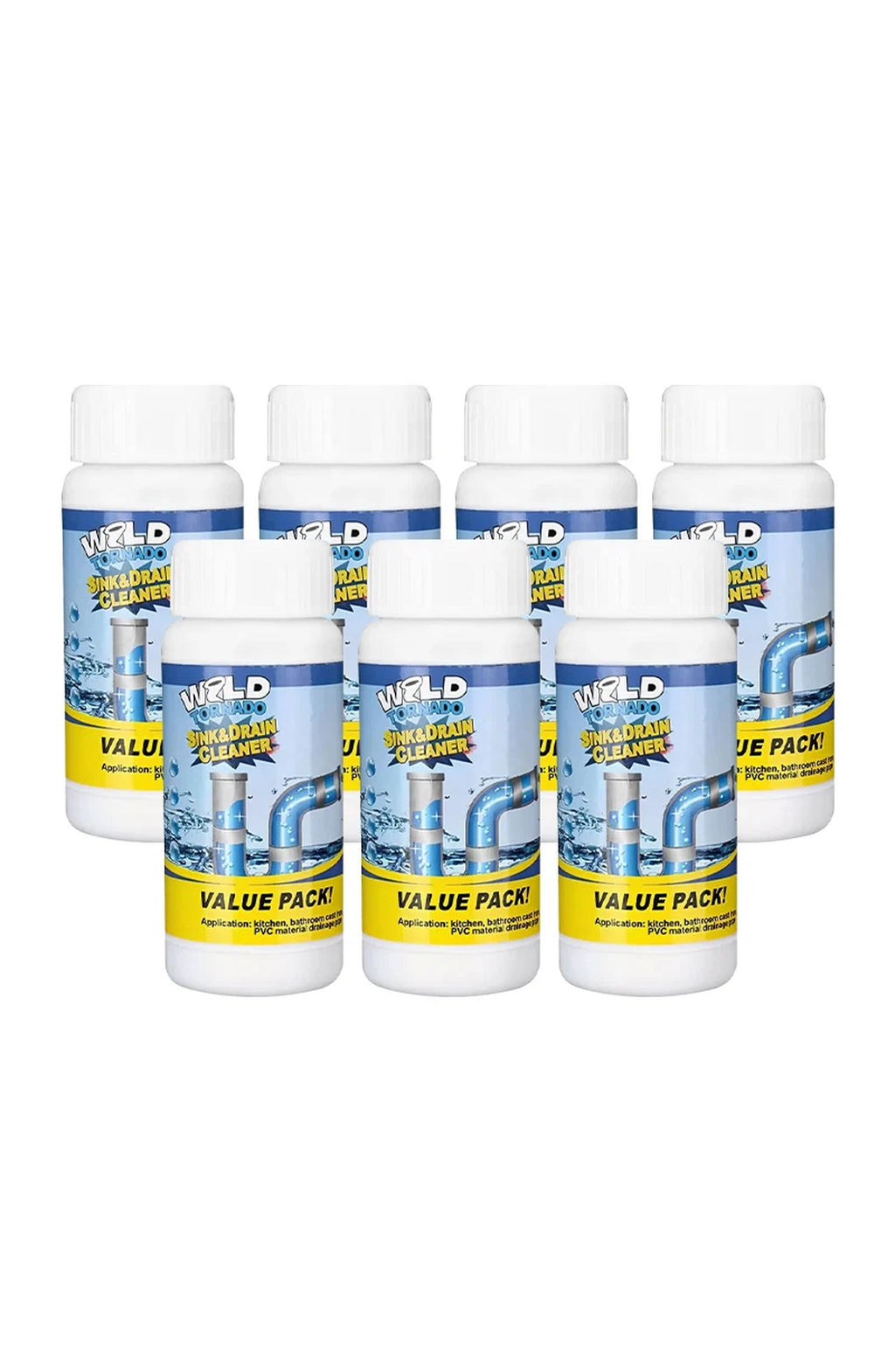 Sink and Drain Cleaner Powder | Foaming Formula Dissolves Grease, Hair, Paper and Soap Build-Up in Kitchen and Bathroom Drains
