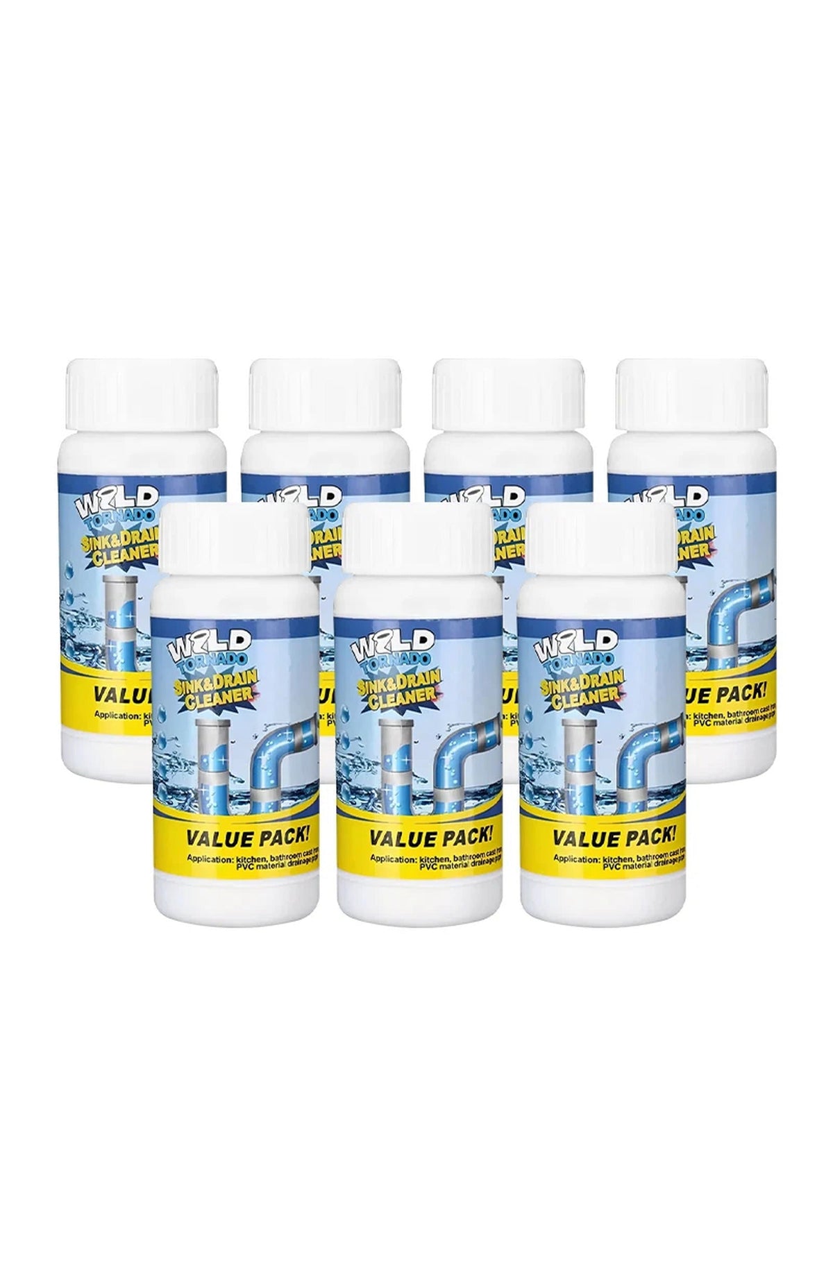 Sink and Drain Cleaner Powder | Foaming Formula Dissolves Grease, Hair, Paper and Soap Build-Up in Kitchen and Bathroom Drains