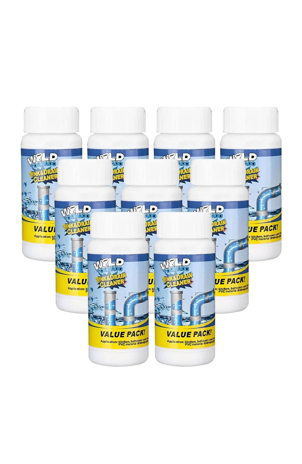 Sink and Drain Cleaner Powder | Foaming Formula Dissolves Grease, Hair, Paper and Soap Build-Up in Kitchen and Bathroom Drains