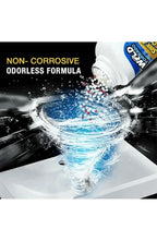 Sink and Drain Cleaner Powder | Foaming Formula Dissolves Grease, Hair, Paper and Soap Build-Up in Kitchen and Bathroom Drains