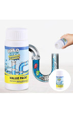 Sink and Drain Cleaner Powder | Foaming Formula Dissolves Grease, Hair, Paper and Soap Build-Up in Kitchen and Bathroom Drains