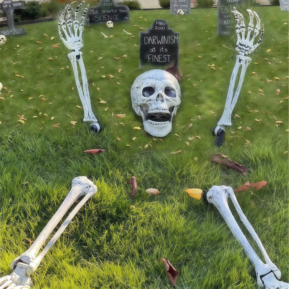 Skeleton Arms and Legs Yard Stakes for Halloween