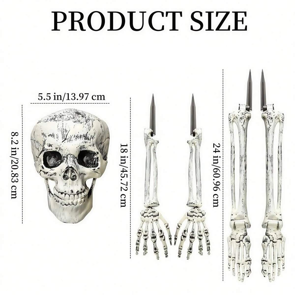 Skeleton Arms and Legs Yard Stakes for Halloween
