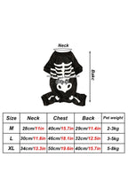Skeleton Dog Halloween Costume | Glow-in-the-Dark Skeleton Print on Stretch Polyester | Four-Leg Jumpsuit for Dogs, M to XL