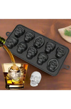 Skull Ice Cube Tray with 10 Molds | 8.7 x 4.3 In Flexible Tray with Clean Release | Dishwasher Safe for Ice, Chocolate or Jelly