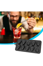 Skull Ice Cube Tray with 10 Molds | 8.7 x 4.3 In Flexible Tray with Clean Release | Dishwasher Safe for Ice, Chocolate or Jelly