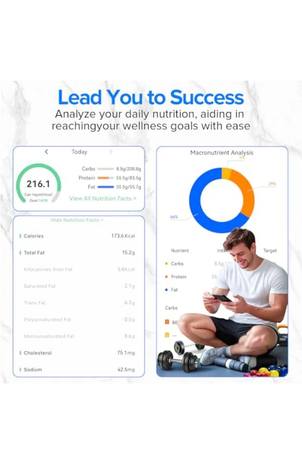 Smart Kitchen Scale with Nutritional Calculator - view 6