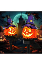 Solar Halloween Yard Light, Pumpkin or Ghost | 16.5 In Stake with Dusk-to-Dawn Sensor and 6 to 8 Hours of Glow | IP44 Waterproof