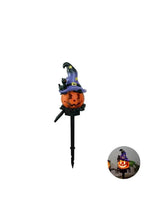 Solar Halloween Yard Light, Pumpkin or Ghost | 16.5 In Stake with Dusk-to-Dawn Sensor and 6 to 8 Hours of Glow | IP44 Waterproof