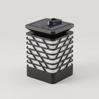 Solar LED Garden Lantern - Flame Effect, Grooved Design