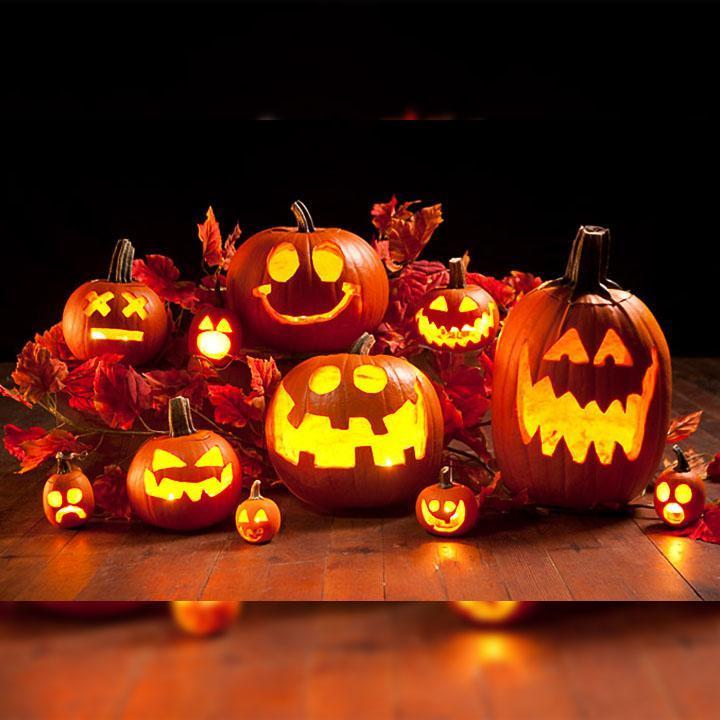 Sound-Activated Talking Pumpkin - Motion Halloween Decoration