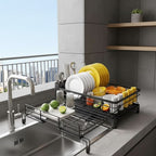 Stainless Steel Dish Rack with Drainboard & Cutlery Holder | Standard or