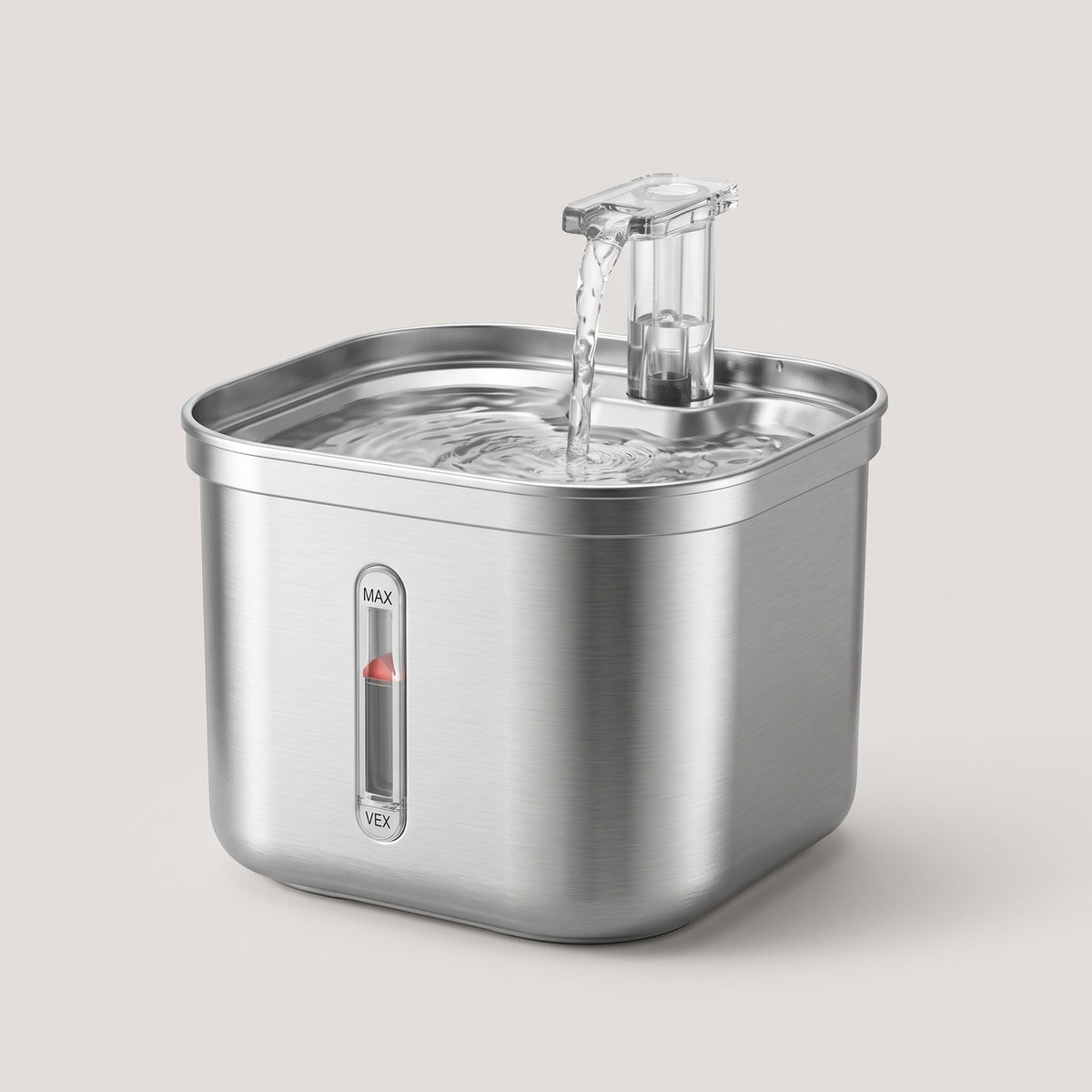 Stainless Steel Pet Water Dispenser - Filtered, Auto Circulation