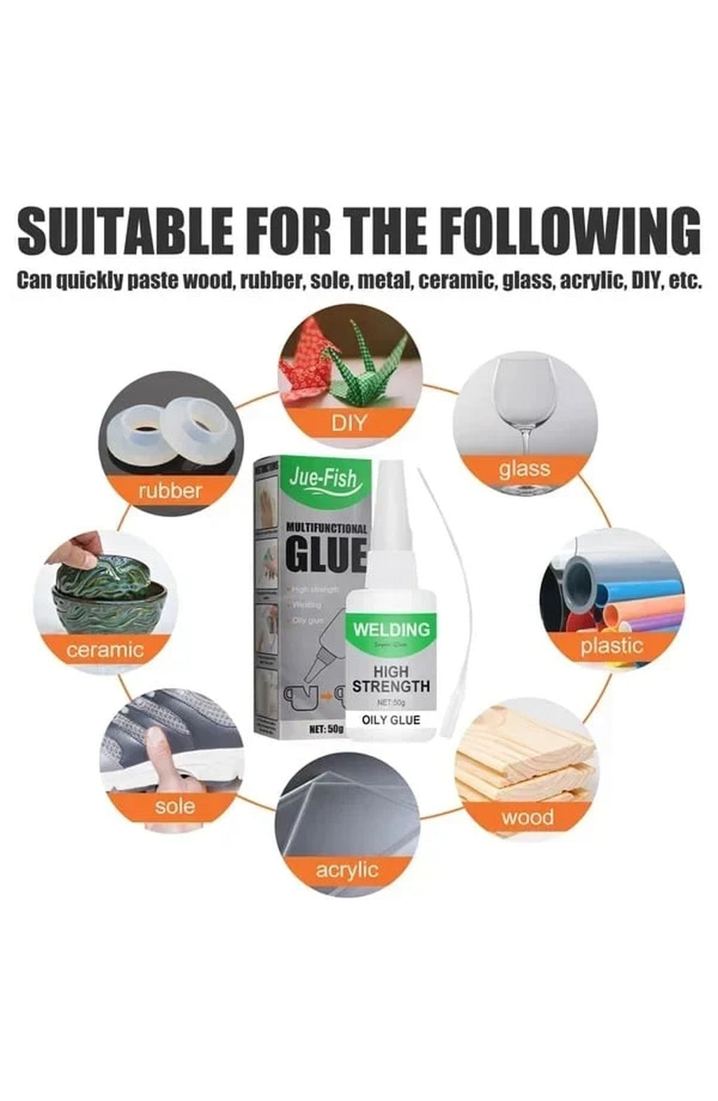 Super Glue with Precision Nozzle | Ethyl Cyanoacrylate Adhesive That Bonds in 30 Seconds | Waterproof, for Metal, Glass and Wood