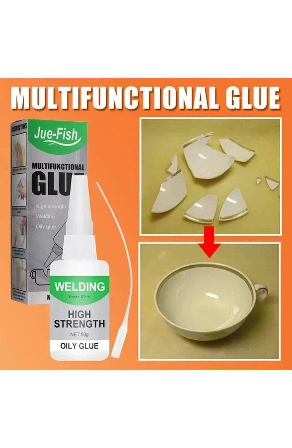 Super Glue with Precision Nozzle | Ethyl Cyanoacrylate Adhesive That Bonds in 30 Seconds | Waterproof, for Metal, Glass and Wood