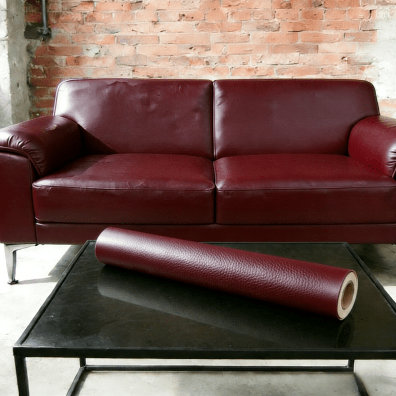 Tear-Resistant Leather Repair Patches | 8 Colors, 3 Sizes – Burgundy