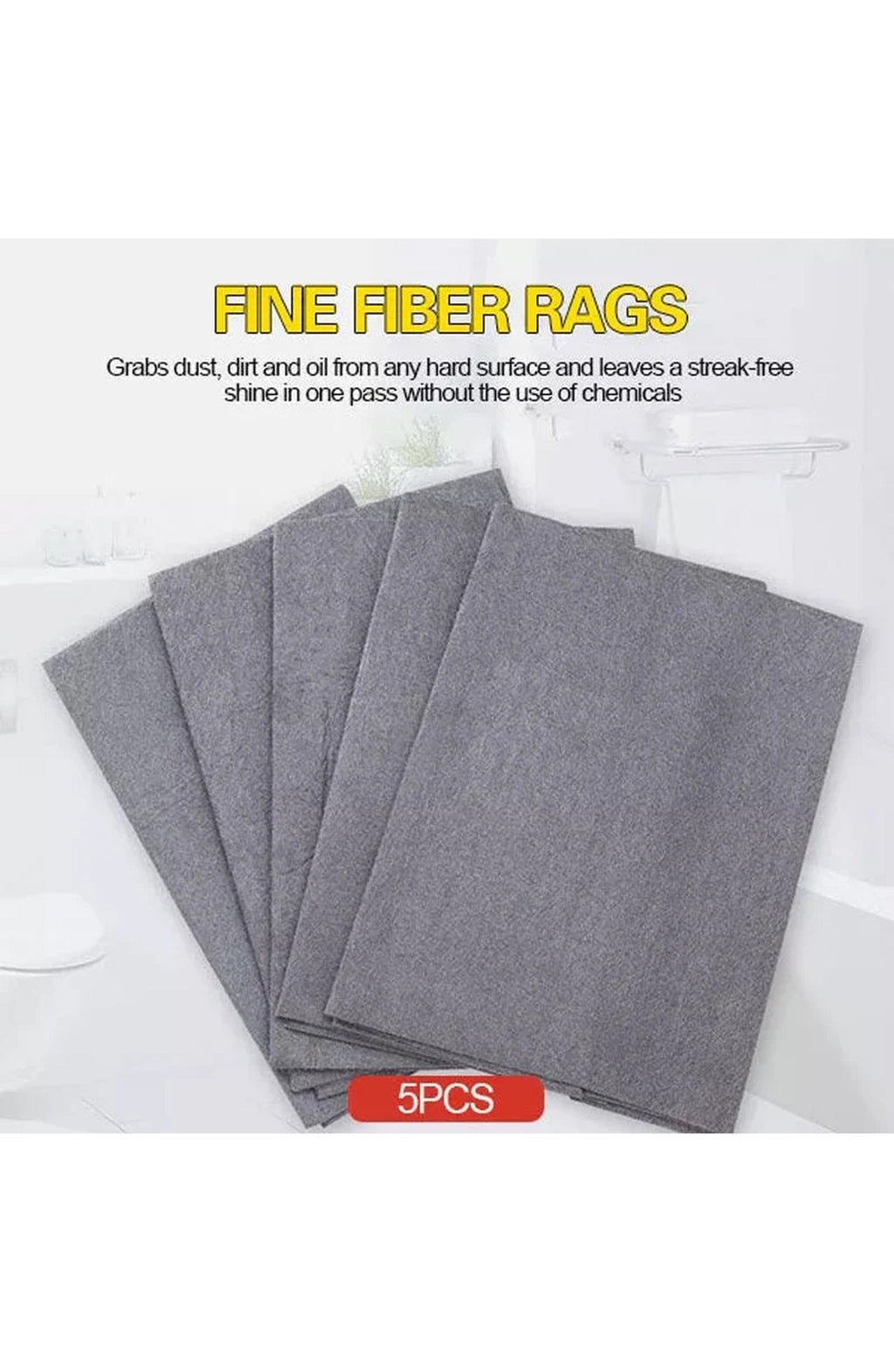 Thickened Microfiber Cleaning Cloth | Streak-Free and Lint-Free Glass Cloth for Windows, Mirrors and Stainless Steel | 4 Sizes