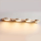 Wall Sconce Travertine and Wood, LED Wall Light with 2 to 4 Bulbs