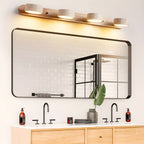Wall Sconce Travertine and Wood, LED Wall Light with 2 to 4 Bulbs