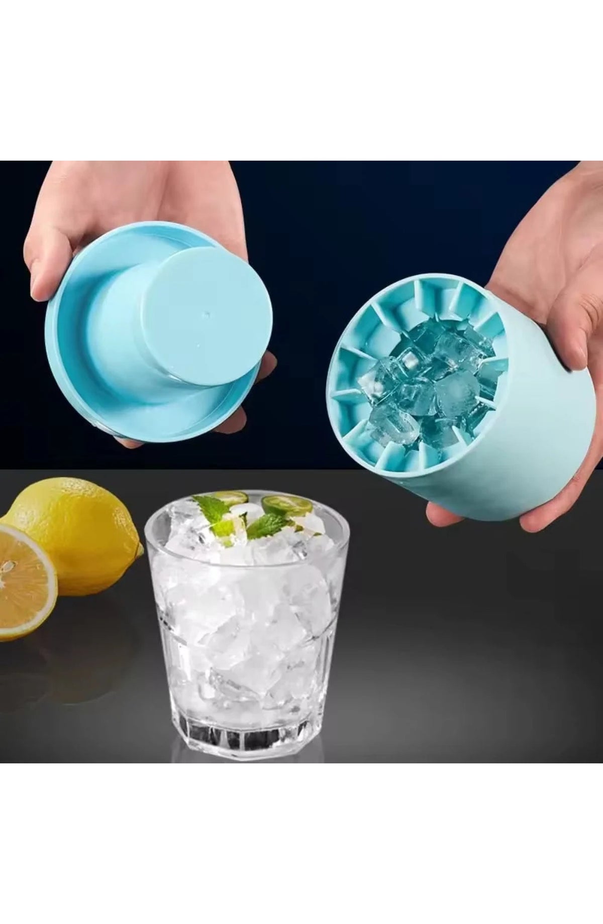 Stackable Silicone Ice Cube Tray with Lid - view 3
