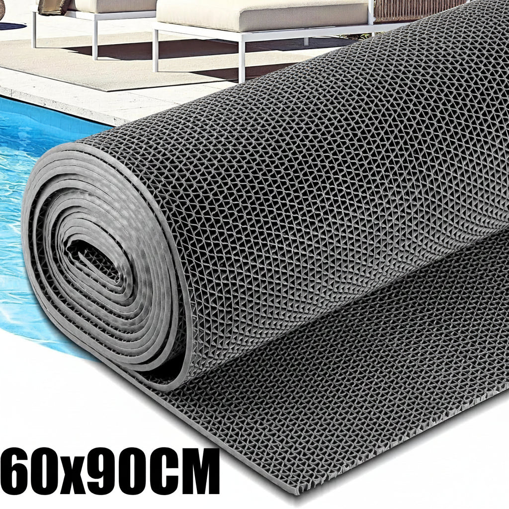 Non-Slip Waterproof PVC Floor Mat, Kitchen and Bathroom – 23.6 x 35.4 in
