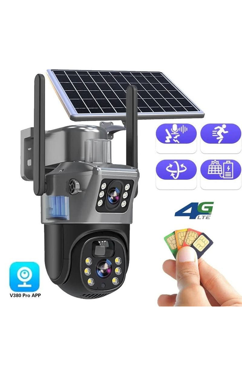 Wireless Outdoor Security Camera, Solar Powered - view 3