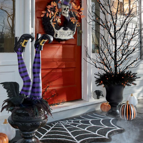 Witch Leg Yard Stakes Halloween Decoration