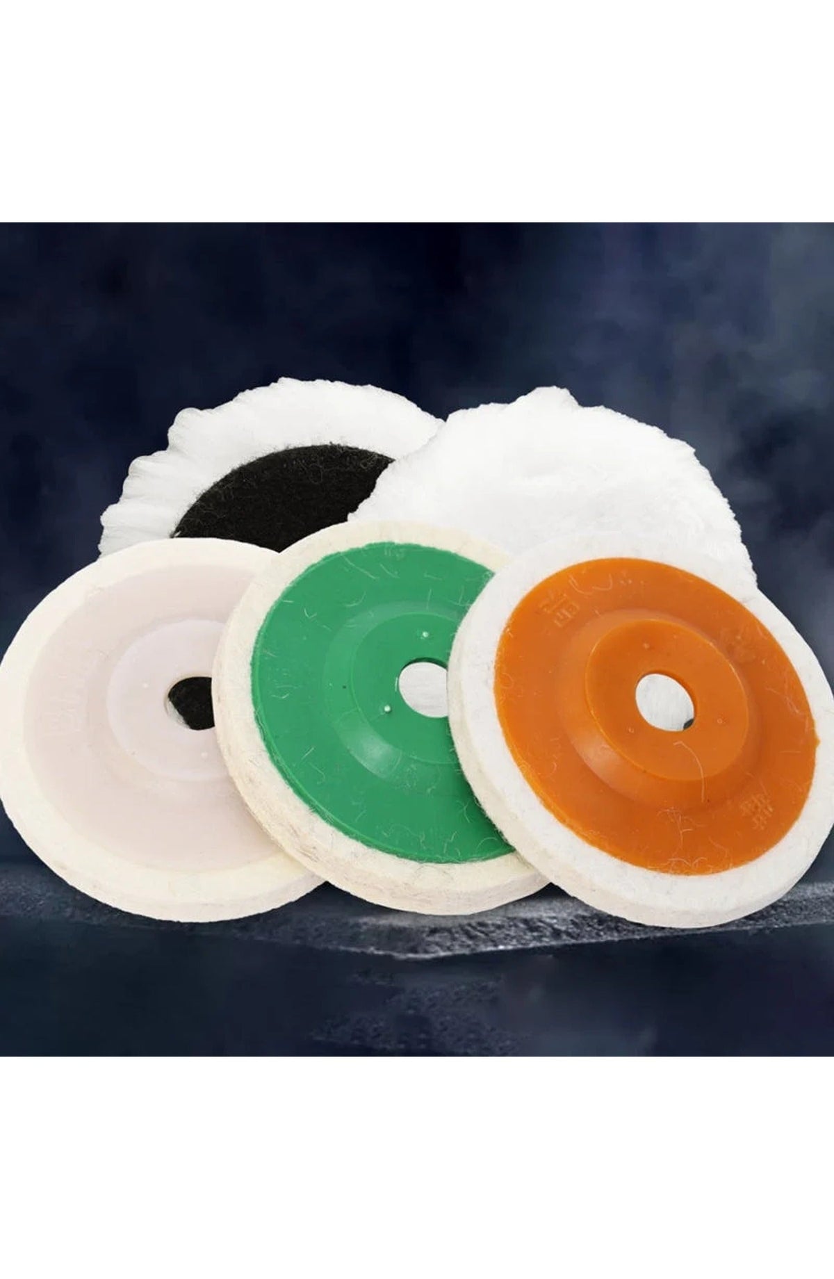 Wool Polishing Wheel Discs for 100 mm (4 In) Angle Grinders | Soft Buffing Pads for Polishing Metal, Stone, Wood and Car Wax