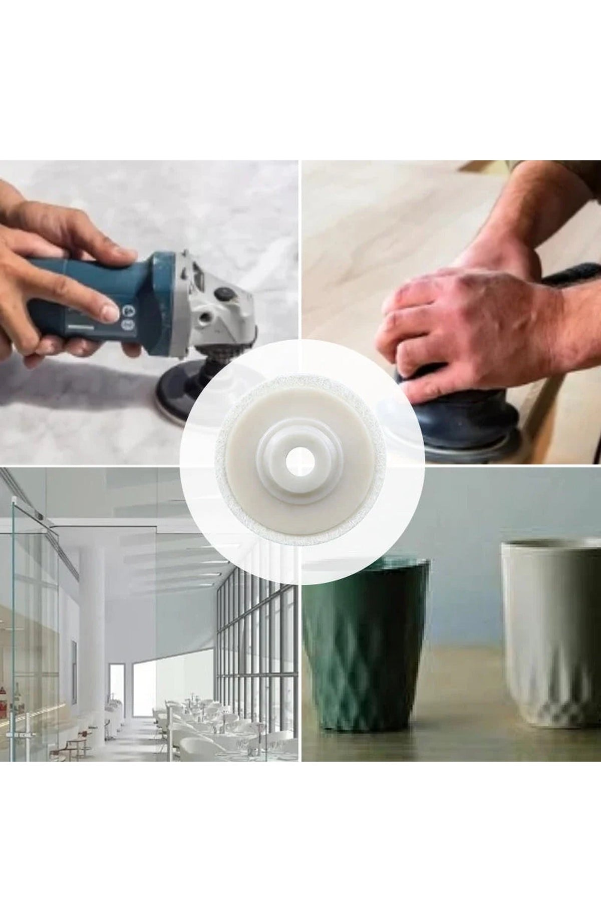 Wool Polishing Wheel Discs for 100 mm (4 In) Angle Grinders | Soft Buffing Pads for Polishing Metal, Stone, Wood and Car Wax