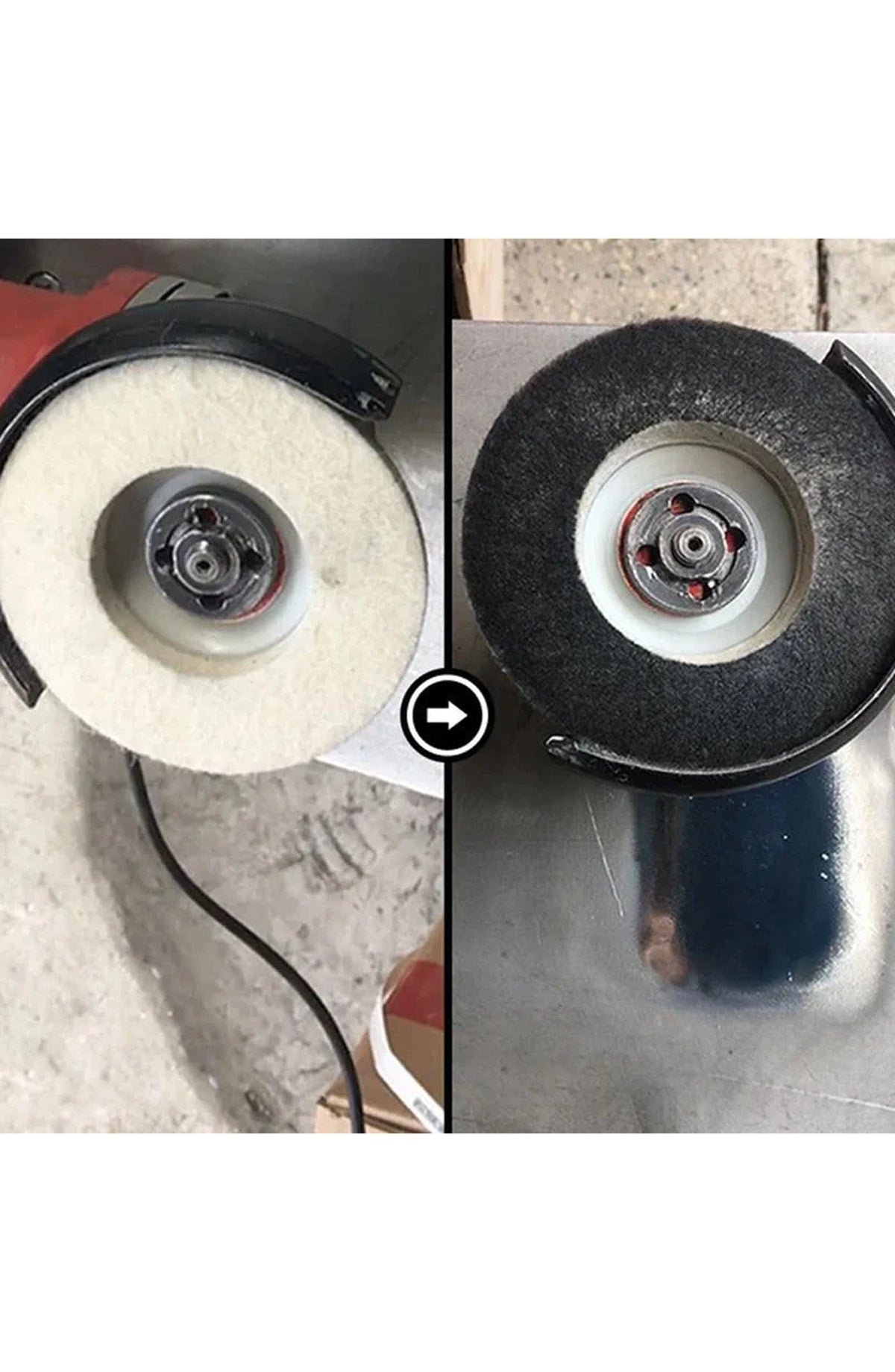 Wool Polishing Wheel Discs for 100 mm (4 In) Angle Grinders | Soft Buffing Pads for Polishing Metal, Stone, Wood and Car Wax