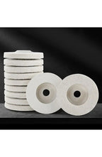 Wool Polishing Wheel Discs for 100 mm (4 In) Angle Grinders | Soft Buffing Pads for Polishing Metal, Stone, Wood and Car Wax