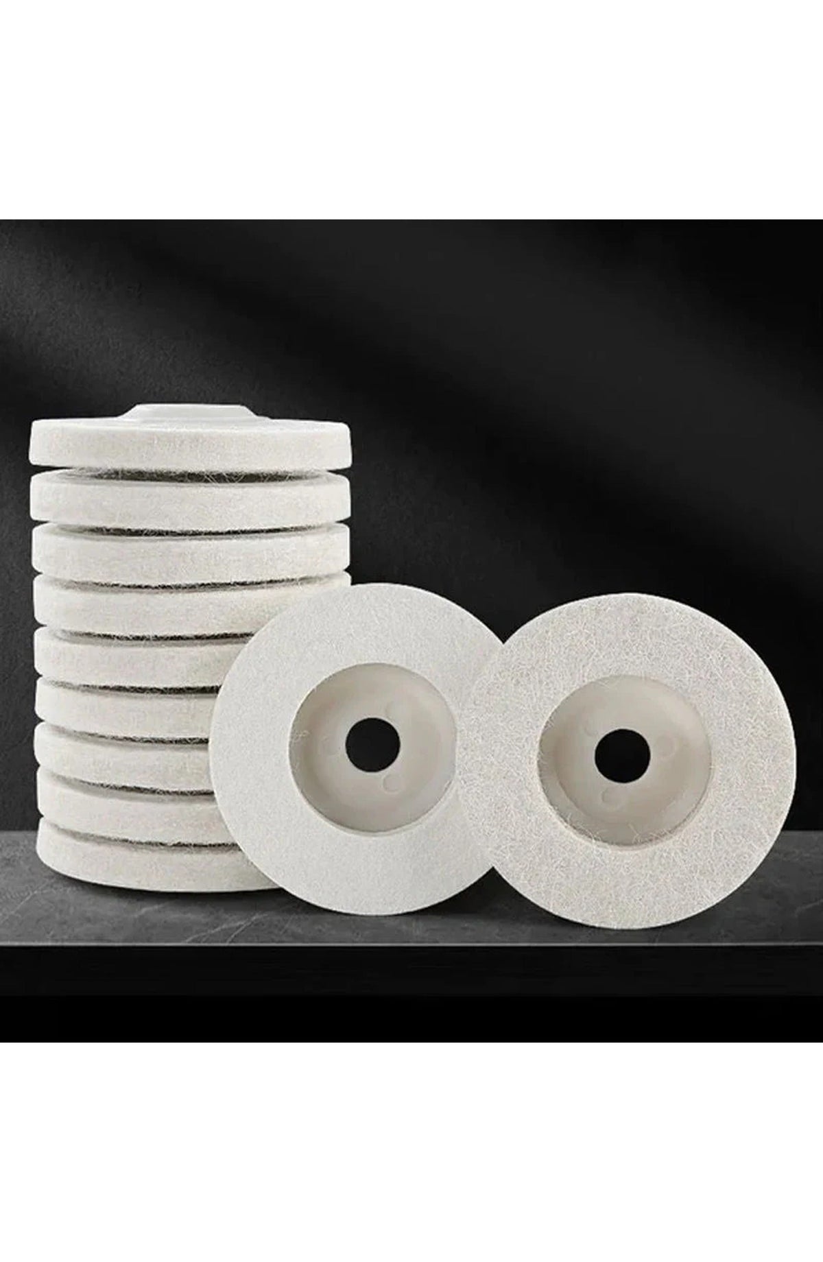 Wool Polishing Wheel Discs for 100 mm (4 In) Angle Grinders | Soft Buffing Pads for Polishing Metal, Stone, Wood and Car Wax